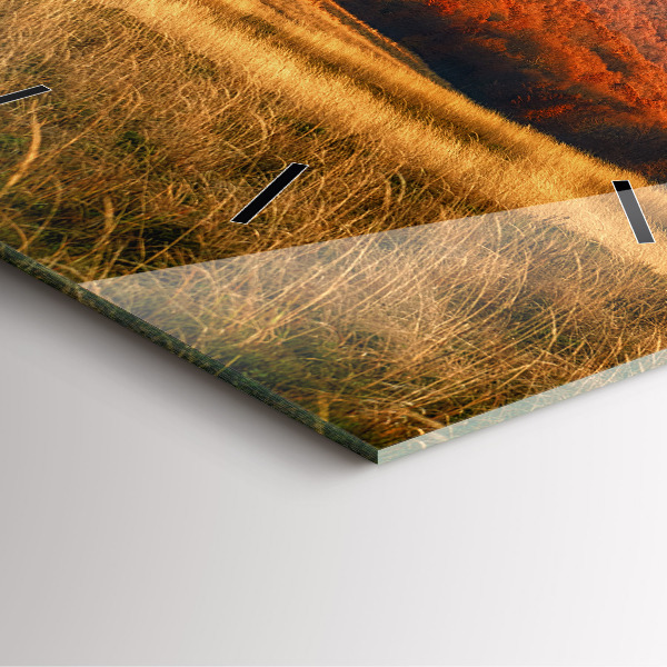 Szögletes fali üvegóra Hegyi táj