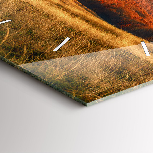 Szögletes fali üvegóra Hegyi táj