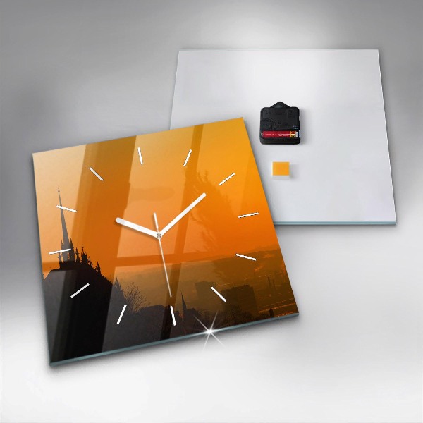 Szögletes fali üvegóra Kilátás a brünni katedrálisra