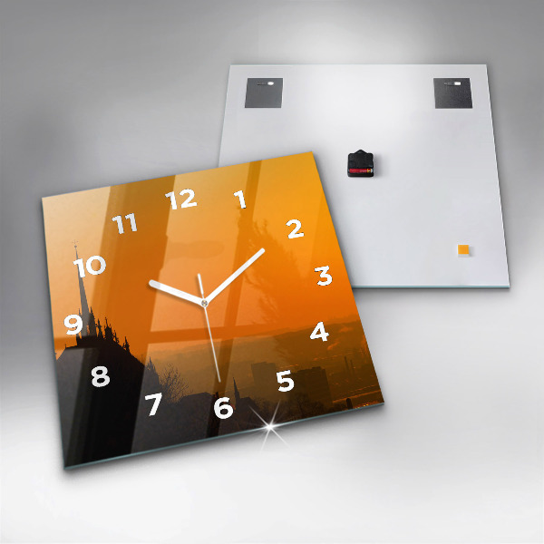 Szögletes fali üvegóra Kilátás a brünni katedrálisra