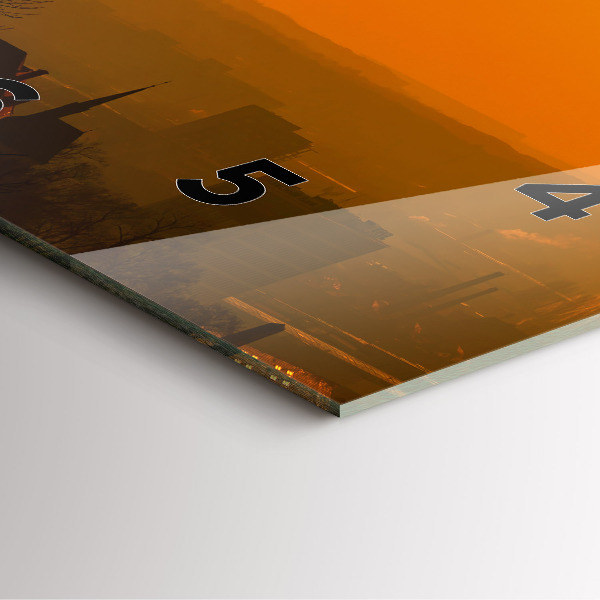 Szögletes fali üvegóra Kilátás a brünni katedrálisra