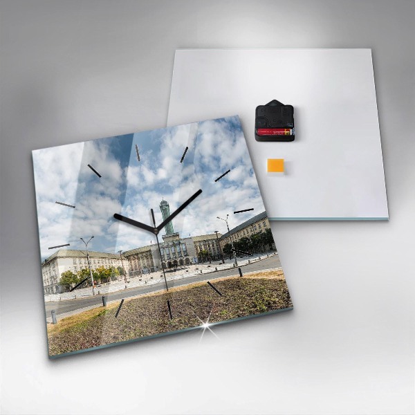 Szögletes fali üvegóra Panoráma Ostrava városára