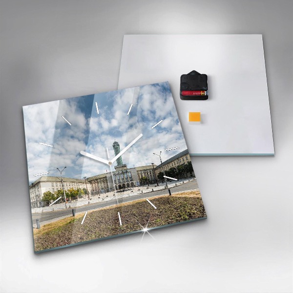 Szögletes fali üvegóra Panoráma Ostrava városára