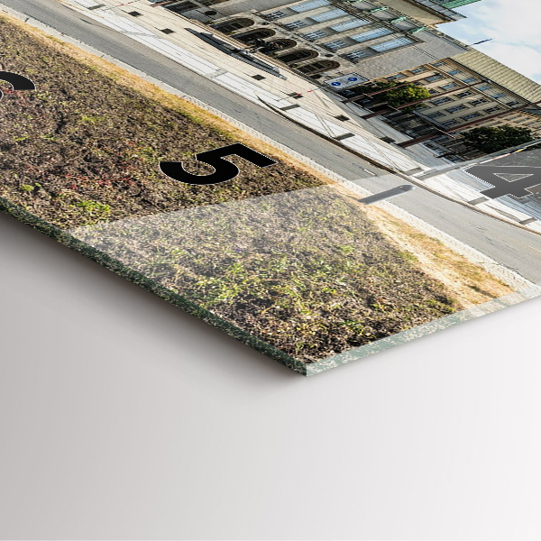 Szögletes fali üvegóra Panoráma Ostrava városára