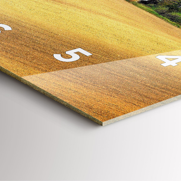 Szögletes fali üvegóra Morvaország vidéki táj