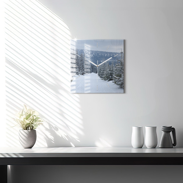 Szögletes fali üvegóra Cseh óriáshegység télen