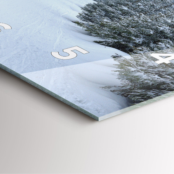 Szögletes fali üvegóra Cseh óriáshegység télen