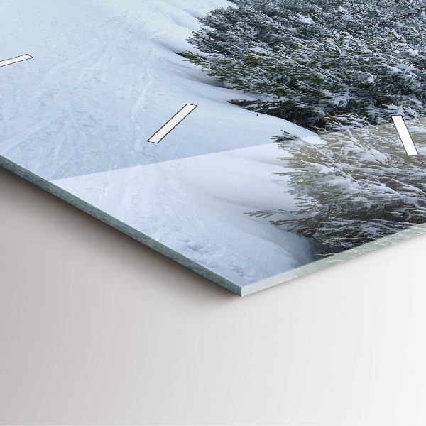 Szögletes fali üvegóra Cseh óriáshegység télen