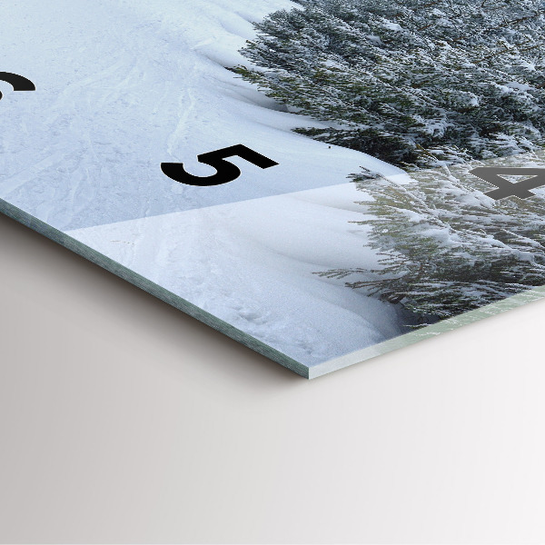 Szögletes fali üvegóra Cseh óriáshegység télen