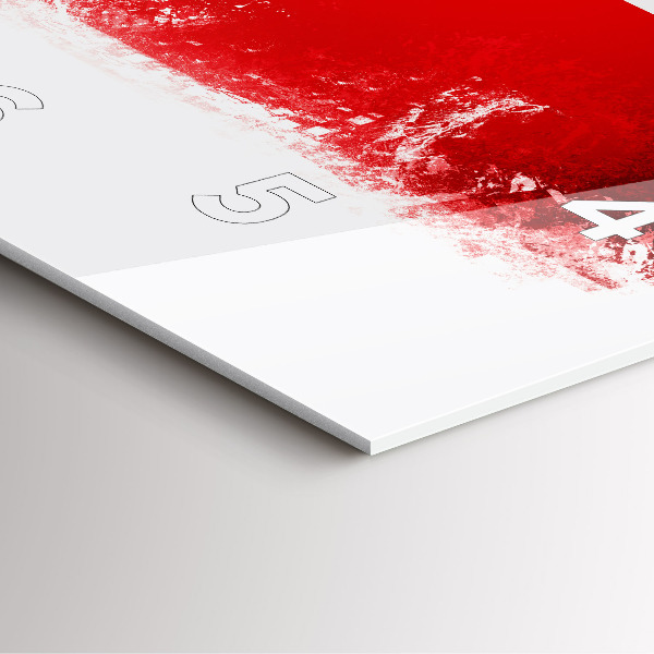 Szögletes fali üvegóra cseh zászló