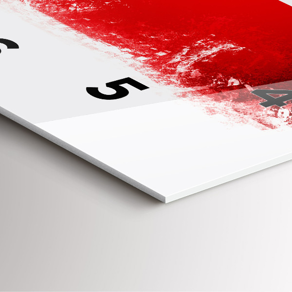 Szögletes fali üvegóra cseh zászló