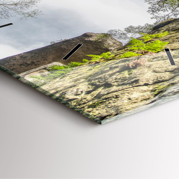 Szögletes fali üvegóra Rockváros Csehországban