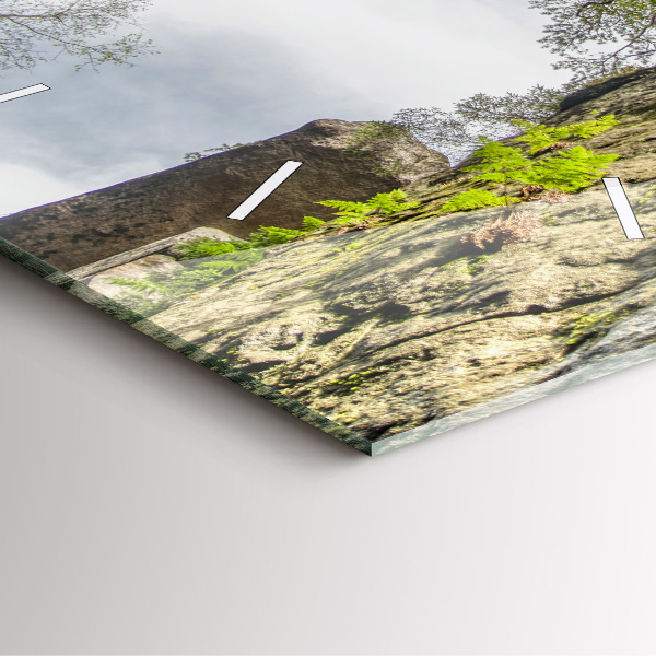 Szögletes fali üvegóra Rockváros Csehországban