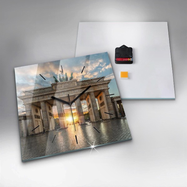 Szögletes fali üvegóra Brandenburgi kapu Berlinben