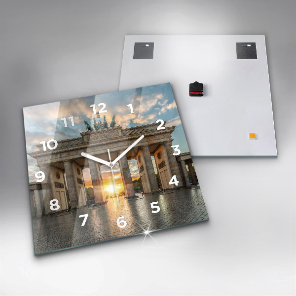 Szögletes fali üvegóra Brandenburgi kapu Berlinben