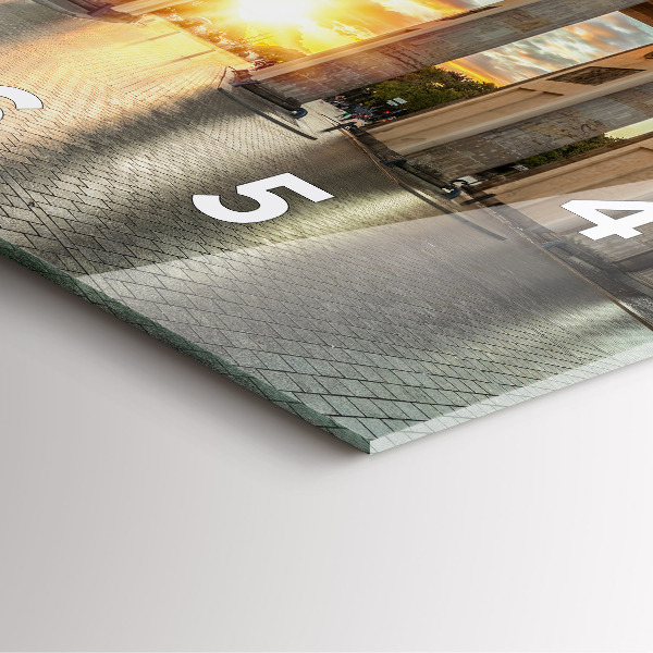 Szögletes fali üvegóra Brandenburgi kapu Berlinben