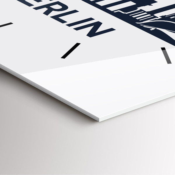 Szögletes fali üvegóra Berlin város illusztráció