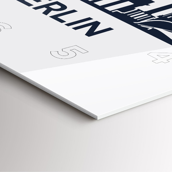 Szögletes fali üvegóra Berlin város illusztráció