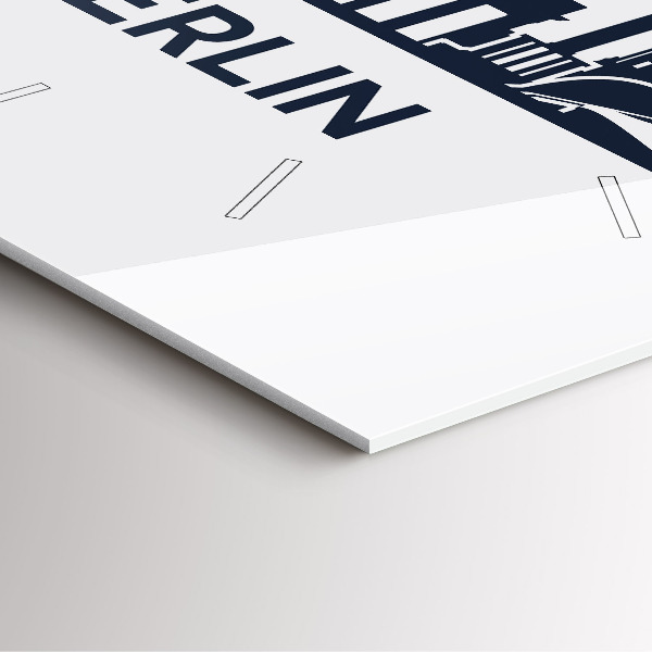 Szögletes fali üvegóra Berlin város illusztráció