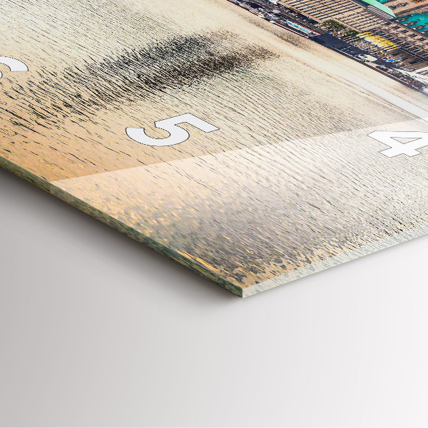 Szögletes fali üvegóra Binnenalster Hamburgban