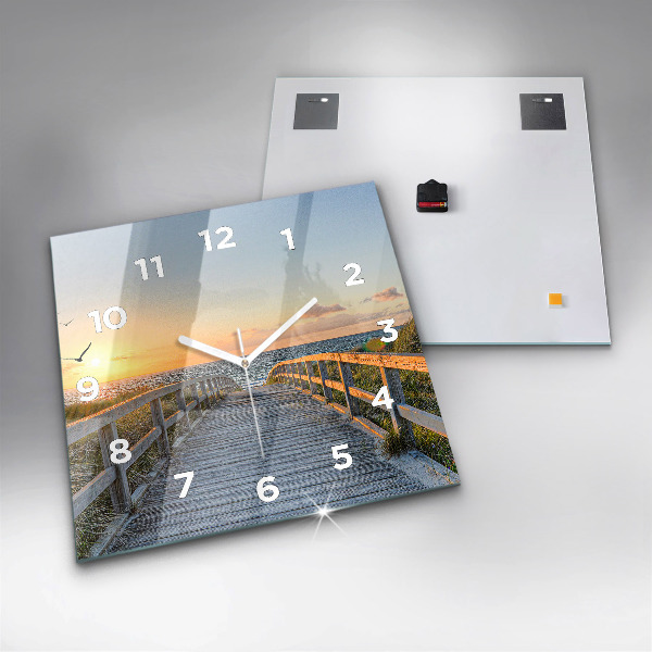 Szögletes fali üvegóra Tengerparti nyaralás