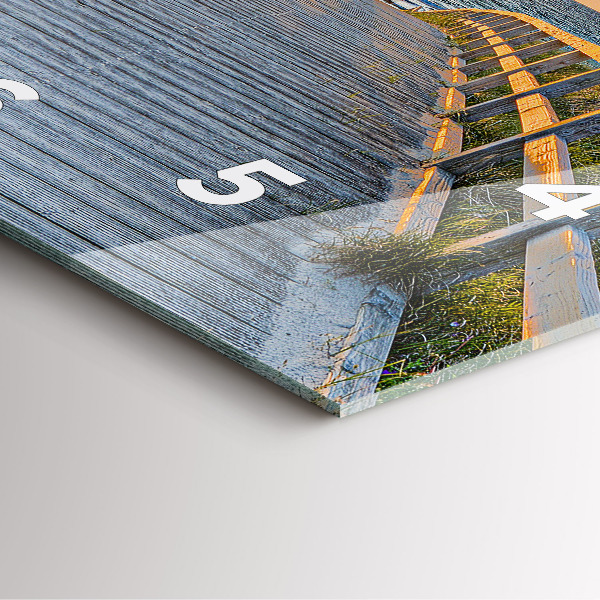 Szögletes fali üvegóra Tengerparti nyaralás