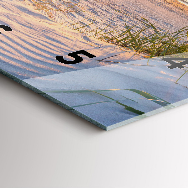 Szögletes fali üvegóra Naplemente a tenger felett