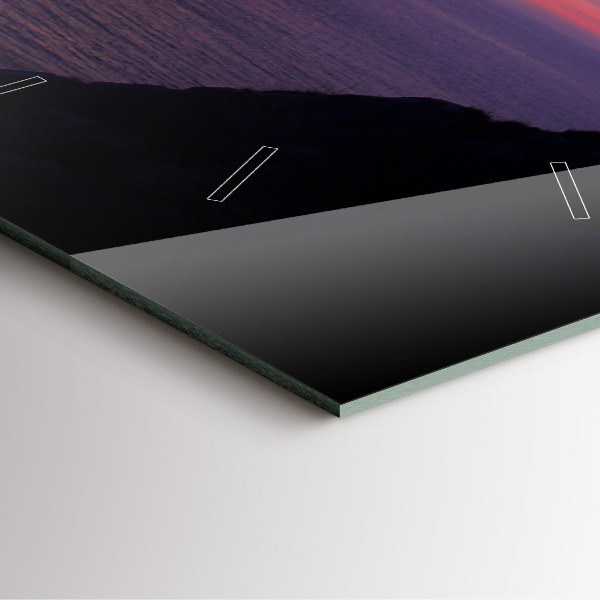 Szögletes fali üvegóra Kőfej