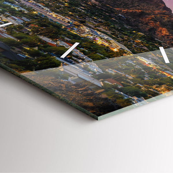 Szögletes fali üvegóra Hegyi táj