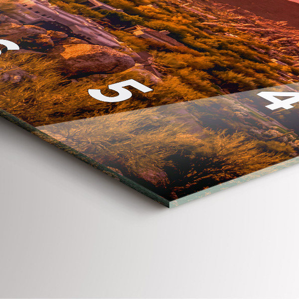 Szögletes fali üvegóra Észak-Scottsdale naplemente