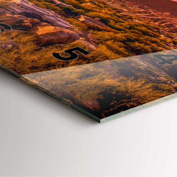 Szögletes fali üvegóra Észak-Scottsdale naplemente