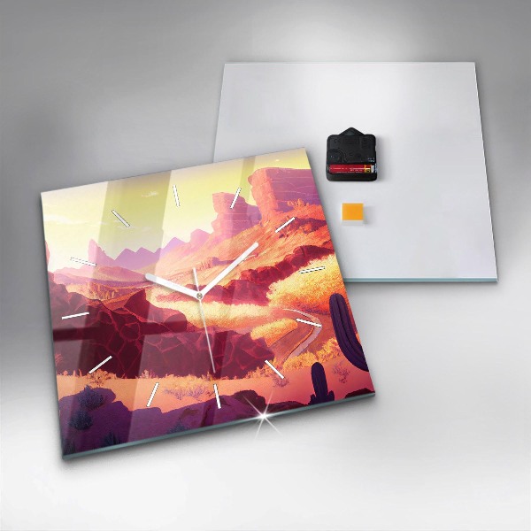 Szögletes fali üvegóra Arizona sivatag