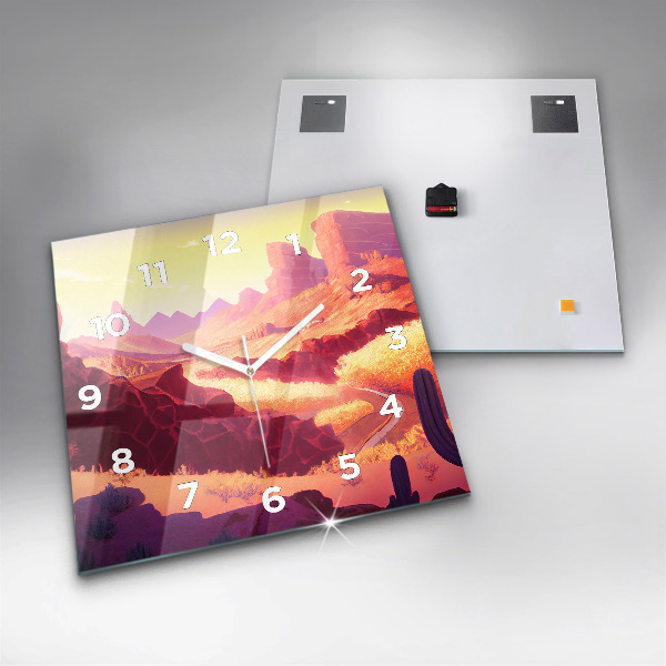 Szögletes fali üvegóra Arizona sivatag