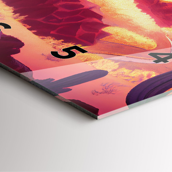 Szögletes fali üvegóra Arizona sivatag