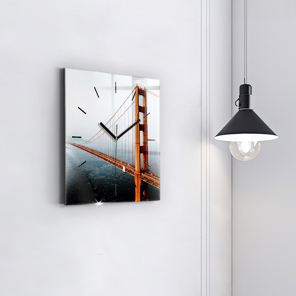 Szögletes fali üvegóra Golden Gate híd