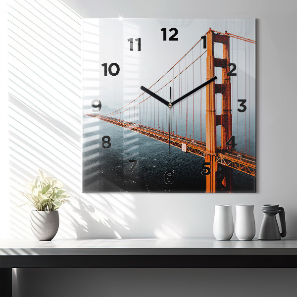 Szögletes fali üvegóra Golden Gate híd