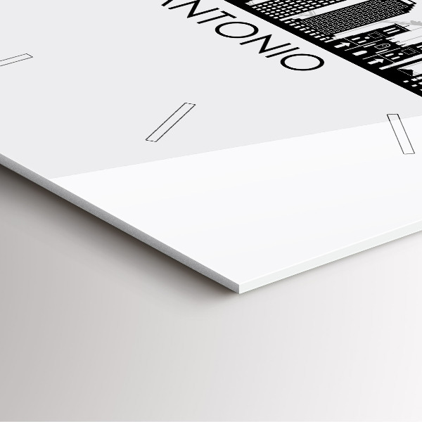 Szögletes fali üvegóra San Antonio Texas városa