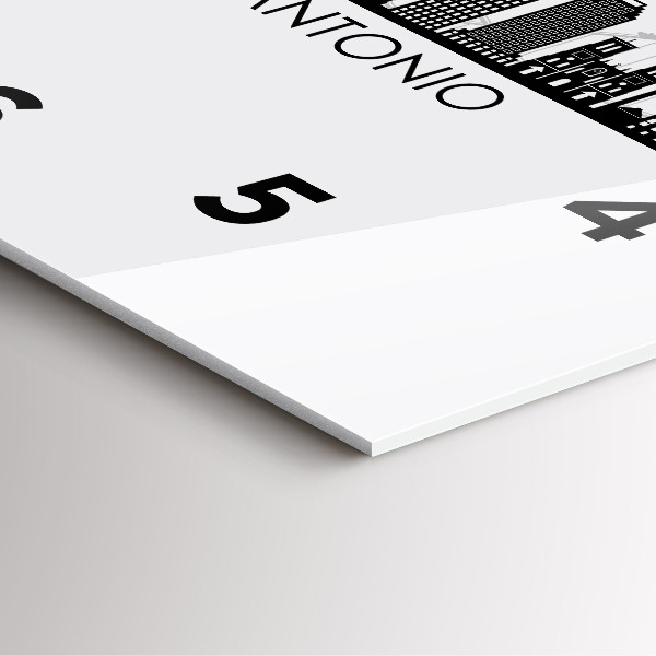 Szögletes fali üvegóra San Antonio Texas városa