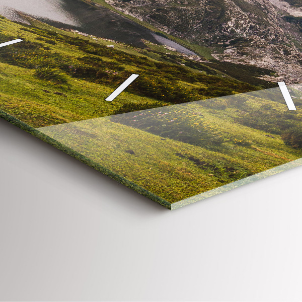 Szögletes fali üvegóra Tó és Pireneusok-hegység