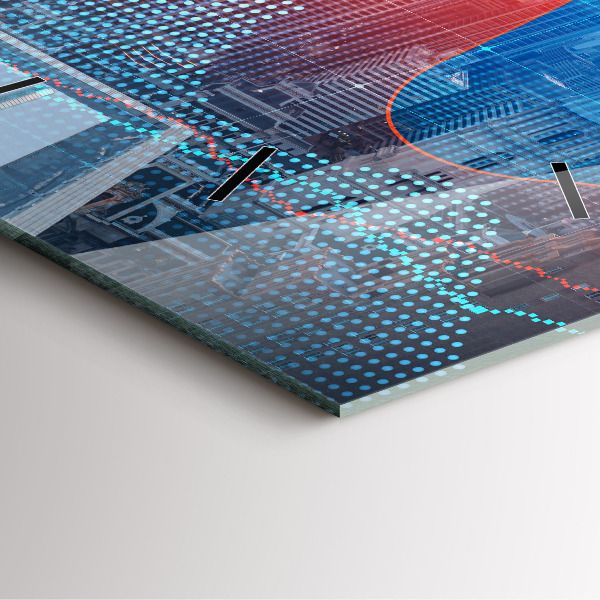 Szögletes fali üvegóra Felhőkarcolók Philadelphiában