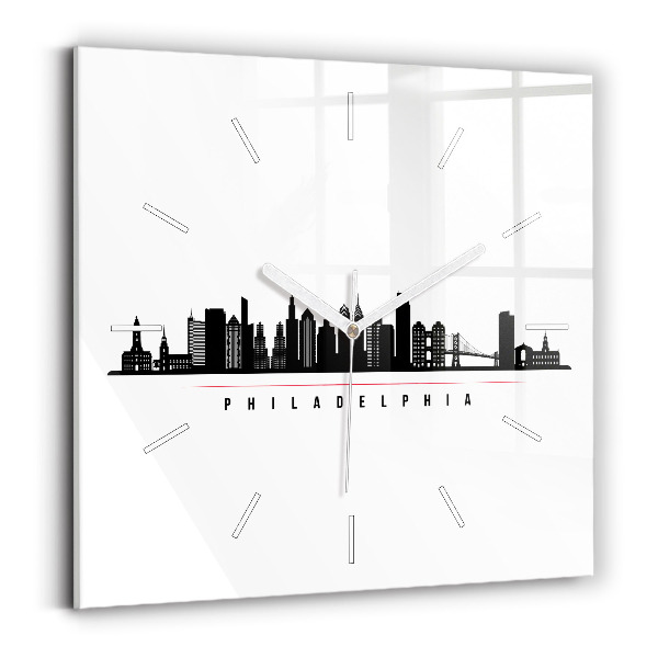 Szögletes fali üvegóra Philadelphia illusztráció