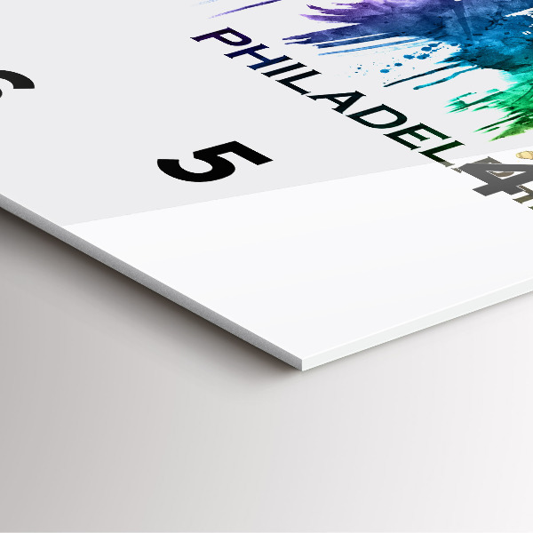 Szögletes fali üvegóra Színes Philadelphia