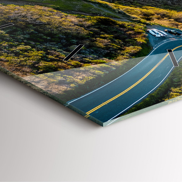 Szögletes fali üvegóra Az út San Franciscóba