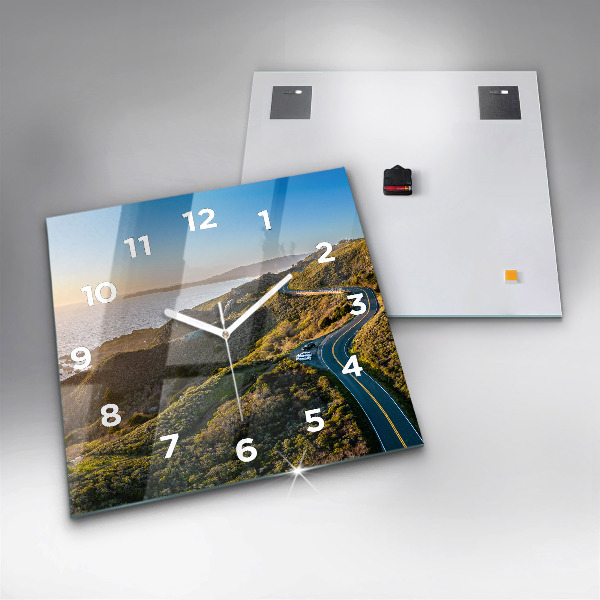 Szögletes fali üvegóra Az út San Franciscóba