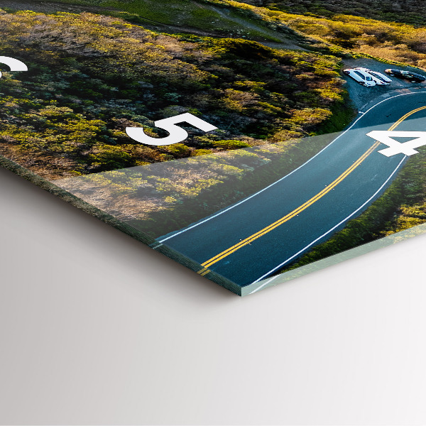 Szögletes fali üvegóra Az út San Franciscóba