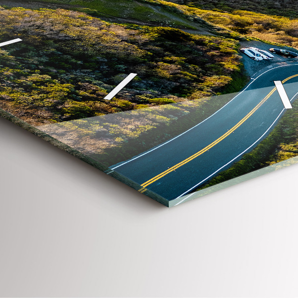 Szögletes fali üvegóra Az út San Franciscóba