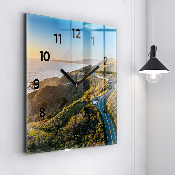 Szögletes fali üvegóra Az út San Franciscóba