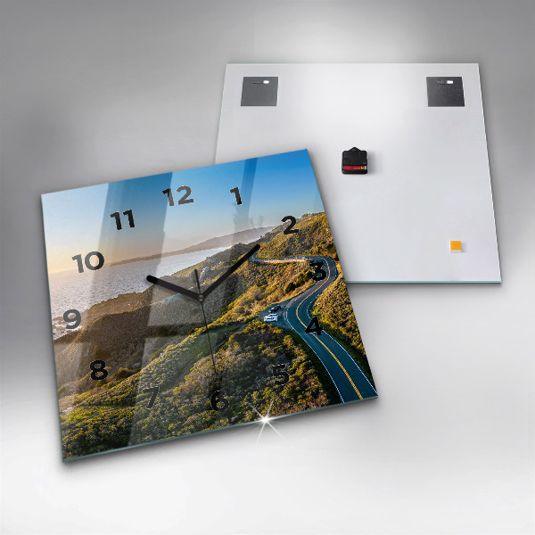 Szögletes fali üvegóra Az út San Franciscóba