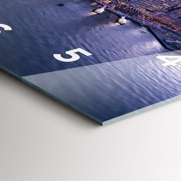 Szögletes fali üvegóra Kilátás San Franciscora