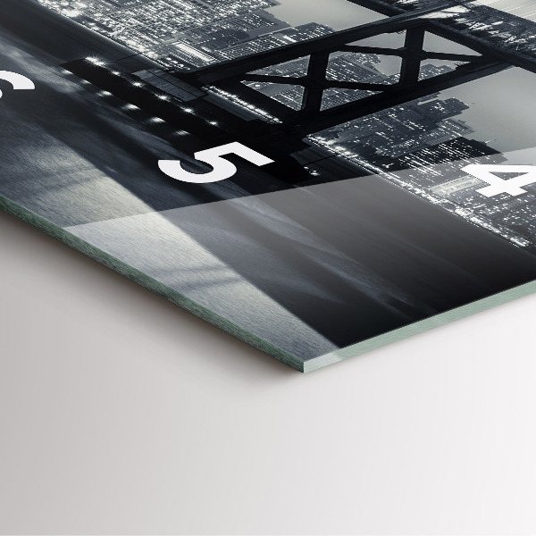 Szögletes fali üvegóra San Francisco híd éjjel